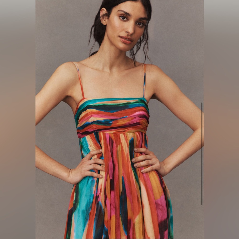 Lola Sleeveless Chiffon Midi Dress Anthropologie
